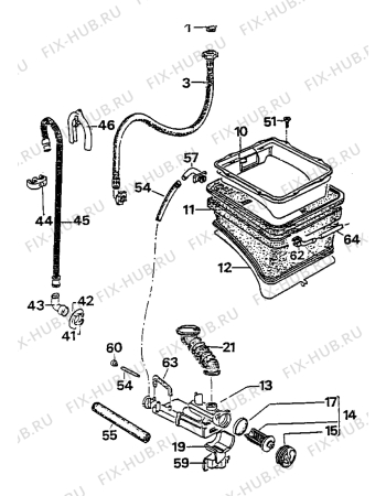 Взрыв-схема стиральной машины Electrolux WH626-2 - Схема узла Water equipment